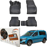 Trimak Autofußmatten kompatibel mit Ford Transit Connect ´22 Ab 2022 Auto Allwetter Gummimatten