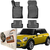 Trimak Autofußmatten kompatibel mit MINI Cooper R56 (2007- 2013) Auto Allwetter Gummimatten