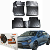Trimak Autofußmatten kompatibel mit Toyota Corolla 2018- (E210) Auto Allwetter Gummimatten