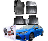 Trimak Autofußmatten kompatibel mit Toyota Corolla E210 Hybrid 2019-2025 Auto Allwetter Gummimatten