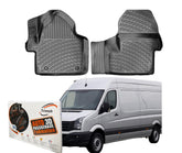 Trimak Autofußmatten kompatibel mit VW Crafter 2006 2016 Typ 2E Kastenwagen Auto Allwetter Gummimatten