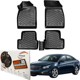 Trimak Autofußmatten kompatibel mit Chevrolet Cruze 2008-2016 (J300) Auto Allwetter Gummimatten