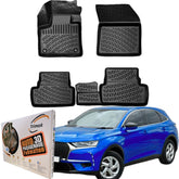 Trimak Autofußmatten kompatibel mit DS 7 Crossback & E-Tense Auto Allwetter Gummimatten