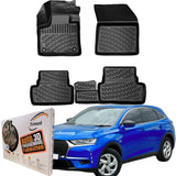 Trimak Autofußmatten kompatibel mit DS 7 Crossback & E-Tense Auto Allwetter Gummimatten