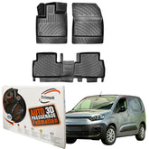 Trimak Autofußmatten kompatibel mit Fiat Doblo 3.Gen Typ K9 ab 2022 Auto Allwetter Gummimatten