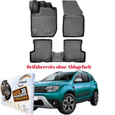Trimak Autofußmatten kompatibel mit DACIA DUSTER 4x2 2.Gen 2018 - 2024 Beifahrersitz ohne Ablagefach Auto Allwetter Gummimatten