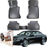Trimak Autofußmatten kompatibel mit BMW 5ér E60 & E61 (2004 - 2009) Auto Allwetter Gummimatten