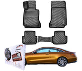 Trimak Autofußmatten kompatibel mit Mercedes-Benz E-Klasse Coupé C207 2009–2017 Auto Allwetter Gummimatten