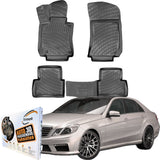 Trimak Autofußmatten kompatibel mit Mercedes E Klasse W212 (2009-2016) Auto Allwetter Gummimatten