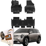 Trimak Autofußmatten kompatibel mit Kia EV9 6 Sitzer ab 2024 Auto Allwetter Gummimatten