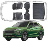 3D Fußmatten & Kofferraumwanne Auto Set Kompatibel mit Mitsubishi Eclipse Cross 2017 – 2021 ** Kein Hybrid **