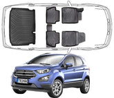 3D Fußmatten & Untere Kofferraumwanne Auto Set Kompatibel mit Ford Ecosport 2012 - 2023