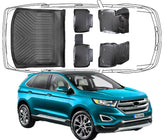 3D Fußmatten & Kofferraumwanne Auto Set Kompatibel mit Ford Edge 2. Gen 2015 - 2022