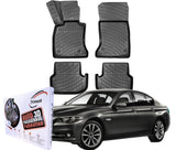 Trimak Autofußmatten kompatibel mit BMW 5ér F10 & F11 LCI Facelift 2013-2017 Auto Allwetter Gummimatten