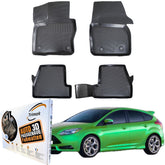 Trimak Autofußmatten kompatibel mit FORD Focus 3.Gen. B Series 2015 - 2018 Auto Allwetter Gummimatten