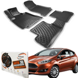 Trimak Autofußmatten kompatibel mit FORD Fiesta ’09 (2008–2017) Auto Allwetter Gummimatten