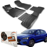 Trimak Autofußmatten kompatibel mit FORD Focus 3.Gen. B Series 2015 - 2018 Auto Allwetter Gummimatten