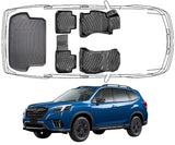 3D Fußmatten & Kofferraumwanne Auto Set Kompatibel mit Subaru Forester 4.Gen Typ SJ 2012 – 2019