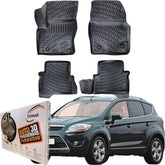 Trimak Autofußmatten kompatibel mit FORD KUGA 1. Gen. (2008–2012) Auto Allwetter Gummimatten