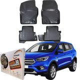 Trimak Autofußmatten kompatibel mit FORD KUGA 2. Gen. (2012–2019) Auto Allwetter Gummimatten