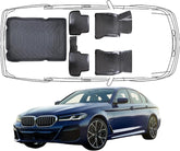 3D Fußmatten & Kofferraumwanne Auto Set Kompatibel mit BMW 5èr G30 2017-2024 Limousine