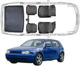 3D Fußmatten & Kofferraumwanne Auto Set Kompatibel mit VW Golf IV 1997 - 2004