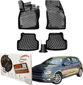 Trimak Autofußmatten kompatibel mit Volkswagen Golf VII 2012 - 2020 Allwetter Gummimatten