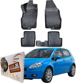 Trimak Autofußmatten kompatibel mit Fiat Punto, Punto EVO (Typ 199) 2005–2018 Auto Allwetter Gummimatten