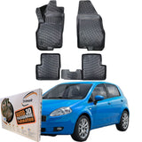 Trimak Autofußmatten kompatibel mit Fiat Punto, Punto EVO (Typ 199) 2005–2018 Auto Allwetter Gummimatten