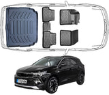 3D Fußmatten & Untere Kofferraumwanne Auto Set Kompatibel mit Opel Grandland 1.Gen 2017-2024
