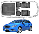 3D Fußmatten & Kofferraumwanne Auto Set Kompatibel mit Opel Insignia A Kombi 2008 - 2016