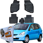 Trimak Autofussmatten Kompatibel mit HONDA JAZZ 1.Gen 2002 - 2008 Auto Allwetter Gummimaten