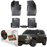 Trimak Autofußmatten kompatibel mit Jeep Renegade 2014-2022 Auto Allwetter Gummimatten