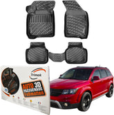 Trimak Autofußmatten kompatibel mit DODGE Journey 1.Gen 2008-2020 Auto Allwetter Gummimatten