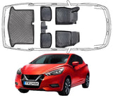 3D Fußmatten & Kofferraumwanne Auto Set Kompatibel mit Nissan Micra K14 2017 - 2022