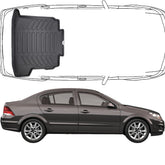 Trimak Kofferraumwanne kompatibel mit Opel Astra H 2004 - 2010 Sedan Limousine Kofferraummatte