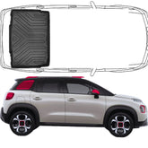 Trimak Untere Kofferraumwanne kompatibel mit Citroen C3 Aircross 1.Gen 2017-2024 Verschiebbare Rücksitze Kofferraummatte