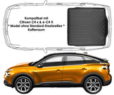 Trimak Kofferraumwanne kompatibel mit Citroen C4 X und E-C4 X Kofferraummatte