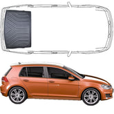Trimak Obere Kofferraumwanne kompatibel mit VW Golf 7 2013 - 2020 Kofferraummatte