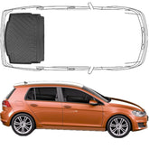 Trimak Untere Kofferraumwanne kompatibel mit VW Golf 7 2013 - 2020 Kofferraummatte