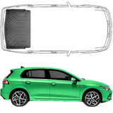 Trimak Kofferraumwanne kompatibel mit VW Golf VIII (8) ab 2020 untere Kofferraummatte