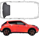 Trimak Kofferraumwanne kompatibel mit Nissan Juke 1.Gen (2010 - 2015) Kofferraummatte
