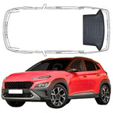 Trimak Kofferraumwanne kompatibel mit Hyundai Kona 1.Gen Benzin 2017 - 2022 Zwei Ausbuchtung