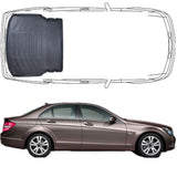 Trimak Kofferraumwanne kompatibel mit MERCEDES C Klasse W204 Limousune 2007 - 2014 Umklappbare Rücksitze Kofferraummatte