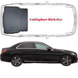 Trimak Kofferraumwanne kompatibel mit MERCEDES C Klasse W205 Limousune 2014 - 2022 Umklappbare Rücksitze Kofferraummatte