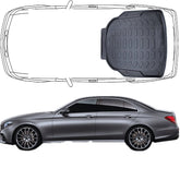 Trimak Kofferraumwanne kompatibel mit Mercedes E-Klasse W213 Limousune Nicht umklappbare Rücksitze Kofferraummatte