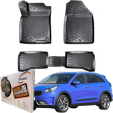 Trimak Autofußmatten kompatibel mit KIA NIRO (nicht für EV & Hybrid) Auto Allwetter Gummimatten