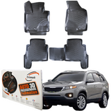 Trimak Autofußmatten kompatibel mit KIA SORENTO 2.Gen 2010 - 2014 Auto Allwetter Gummimatten