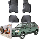 Trimak Autofußmatten kompatibel mit KIA SPORTAGE 2.Gen. (2004 - 2010) Auto Allwetter Gummimatten