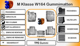 Trimak Mercedes-Benz M Klasse W 164 (2005–2011) Gummimatten Autofußmatten